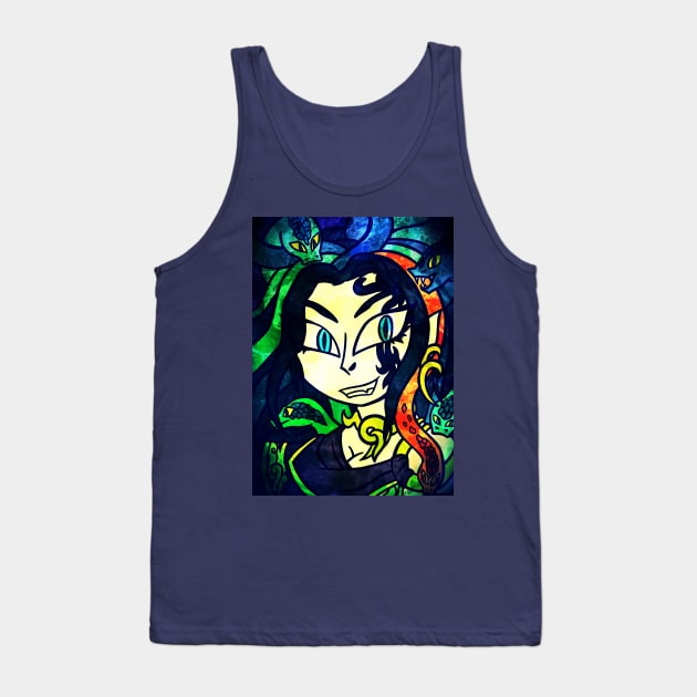 Medusa, Goddess of Darkness Tank Top by ScribbleSketchScoo